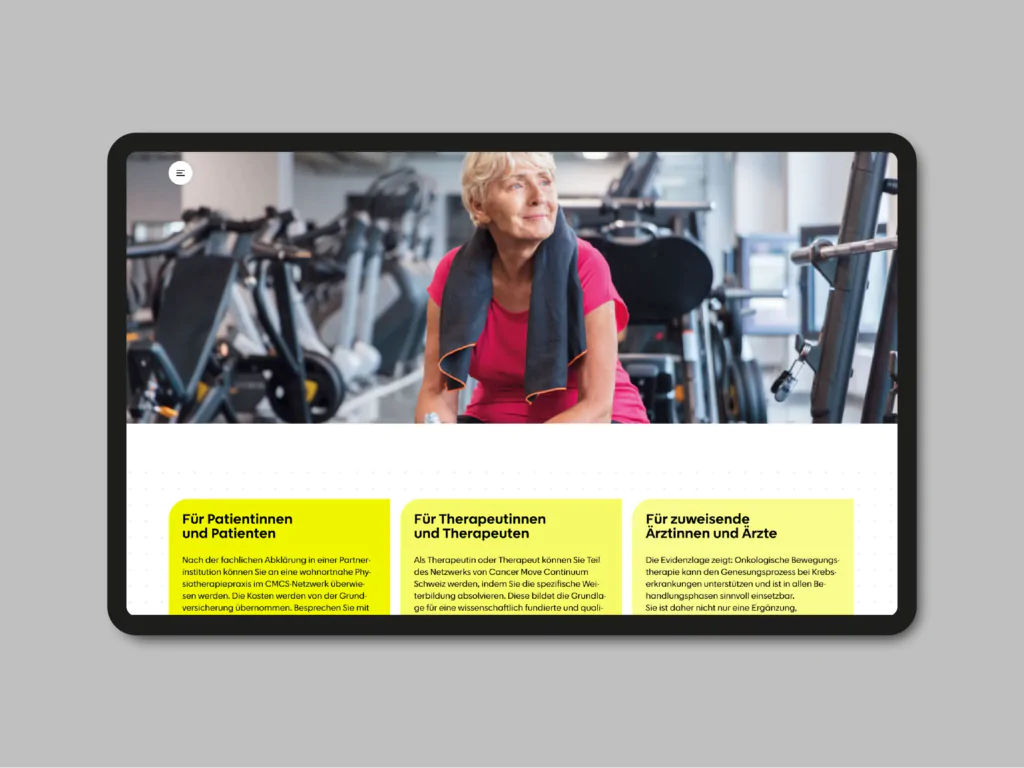 CMCS-Webseite mit Informationen für verschiedene Zielgruppen